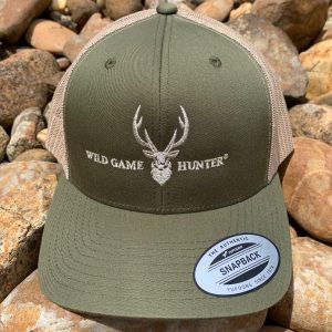 WILD GAME HUNTER CAP MOSS GREEN & KHAKI